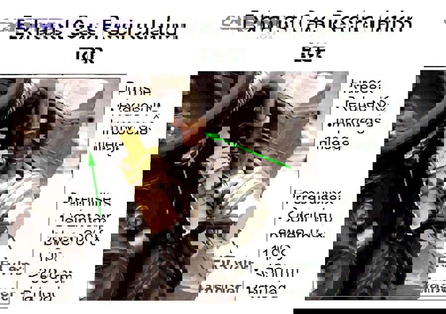 EGR valve clogged with carbon deposits