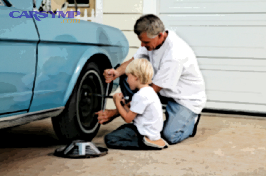 How do you handle a flat tire calmly and correctly?