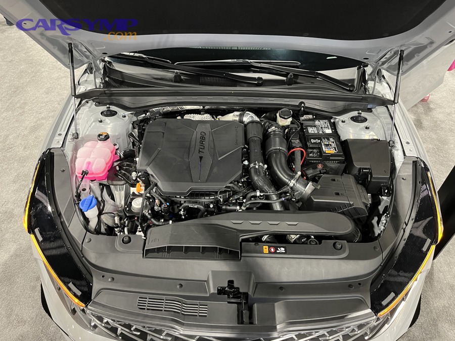 2023 Denver Auto Show Kia K5 GT engine bay
