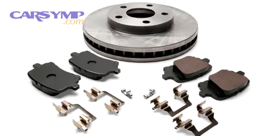 Brake caliper on a rotor