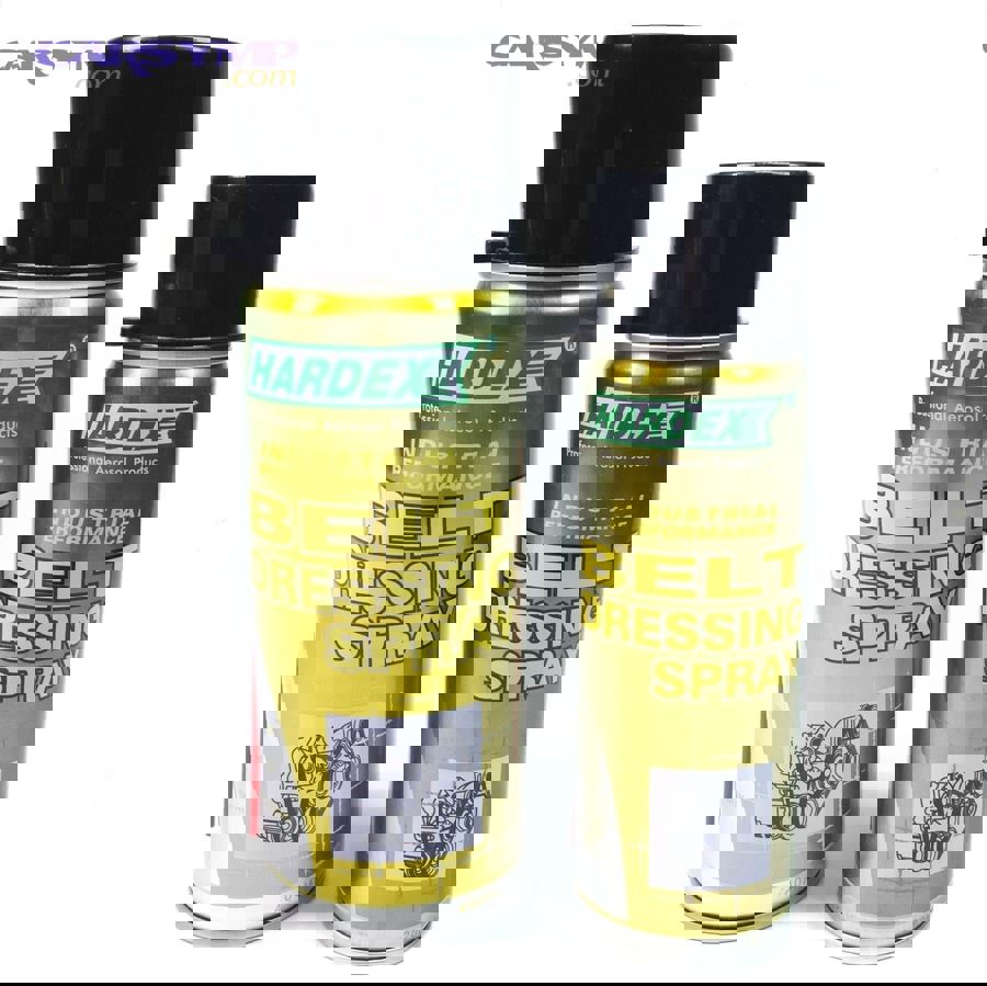 What are the cons and risks of belt dressing on modern engines?