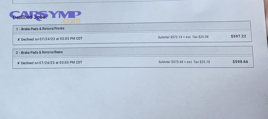 How much can brake pad replacement cost by vehicle type and location?