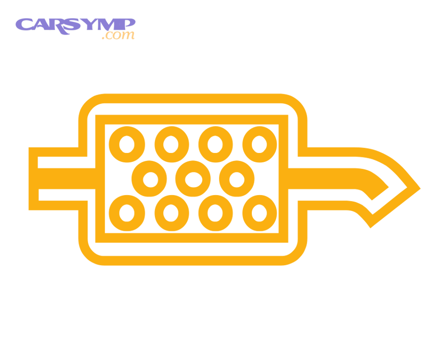 Dashboard-style DPF warning light icon
