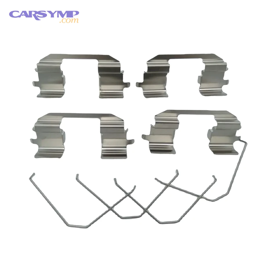 Diagnose Missing Shims & Hardware in Disc Brakes for DIYers (Synonym) 4 Brake Abutment Repair Hardware Kit Retaining Tension Metal Pad Clip.webp