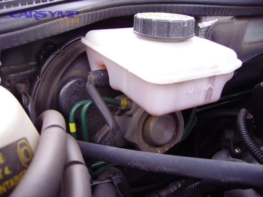 How do you prepare the master cylinder and reservoir to prevent reintroducing air?