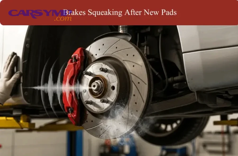 Could rotor runout, hub rust, or torque mistakes cause squeal even without vibration?