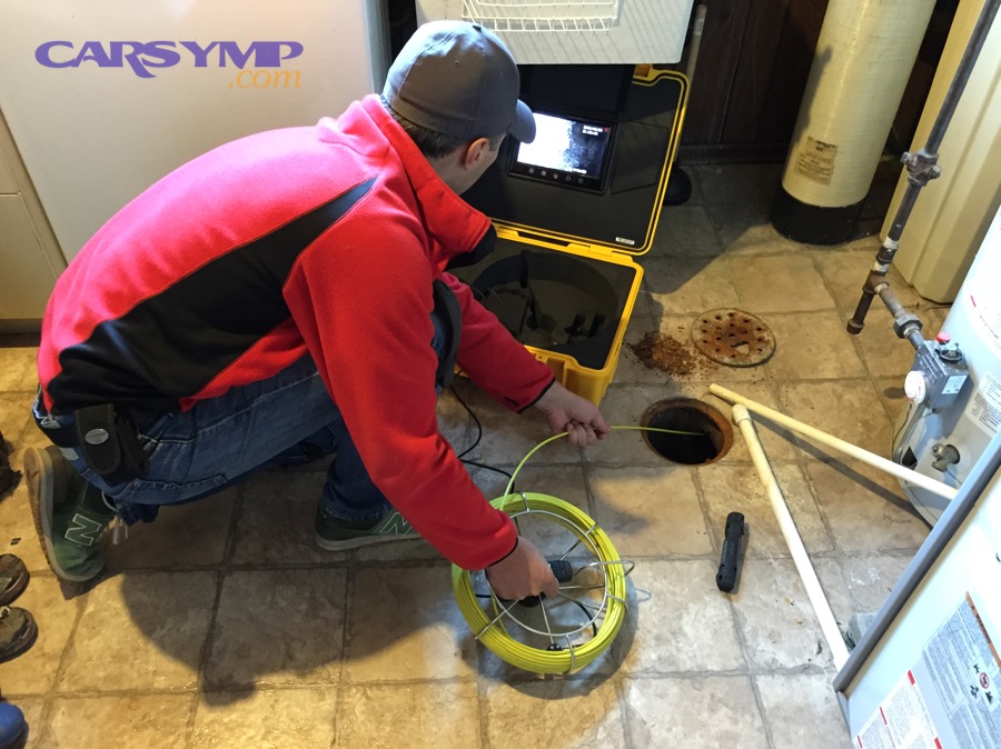 Camera inspection equipment used to inspect plumbing and drains