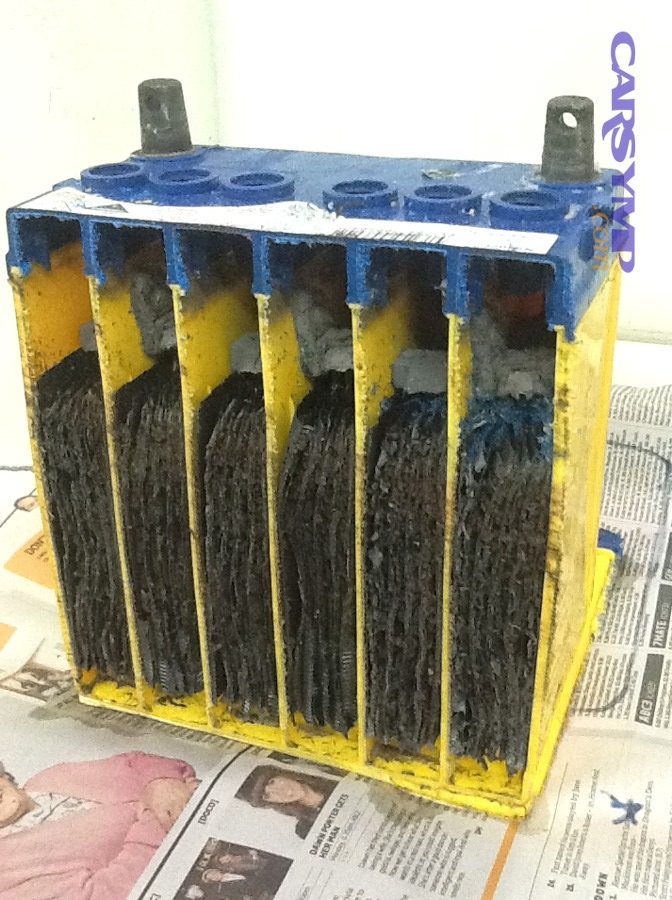 Car battery cross-section