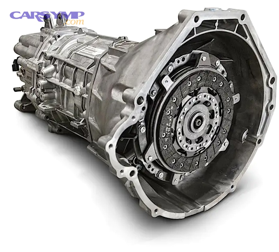 Typical clutch disc showing friction lining and hub springs