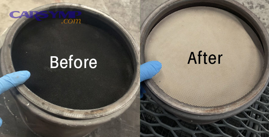DPF cleaning before after 1