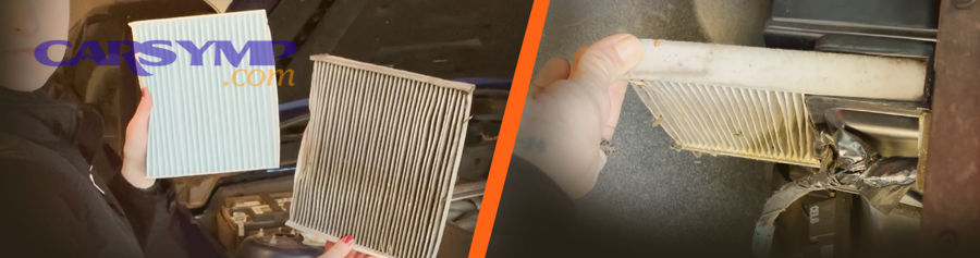 How do you confirm cabin filter symptoms with quick, no-special-tool checks?