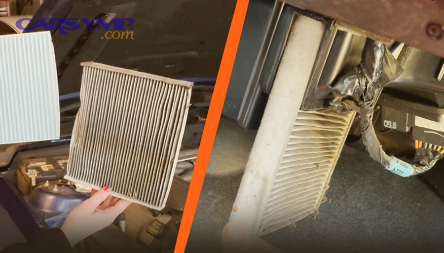 What cabin filter symptoms most strongly indicate a clogged filter?