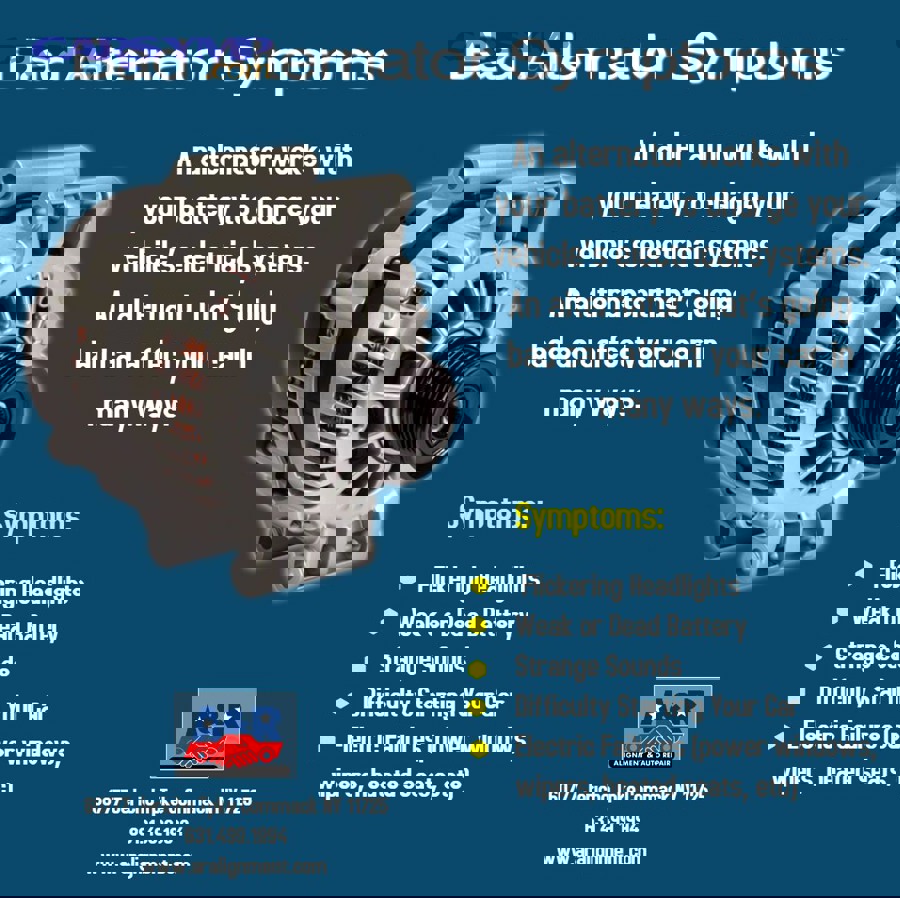 Do noises, smells, or heat point to alternator bearing or diode failure?