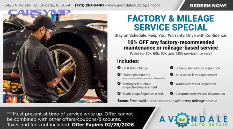 Auto repair invoice and calculator on a desk