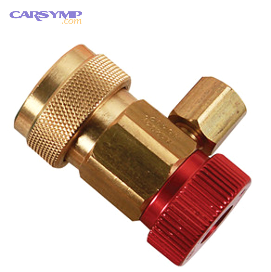 How can you confirm refrigerant type using service ports and connectors?