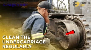 Heavy duty mechanic cleaning the undercarriage of an excavator.png 1