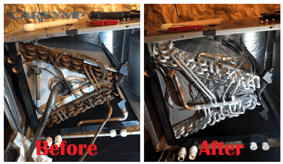 What pressure and temperature behaviors can hint at a slow evaporator leak?