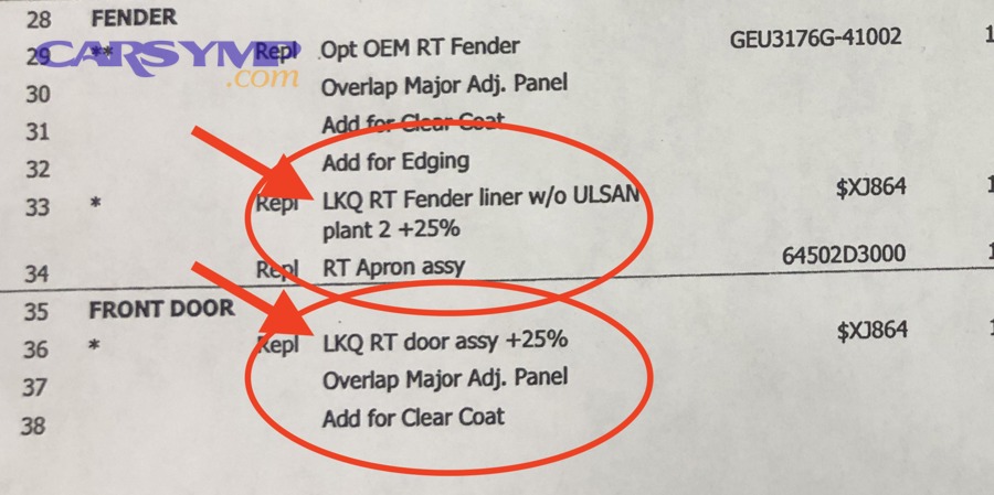 How do you separate parts, labor, and fees so the total makes sense?