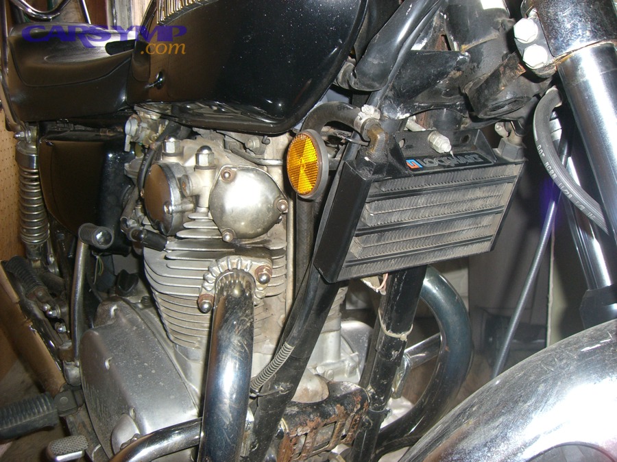 Oil cooler example used to remove heat from oil