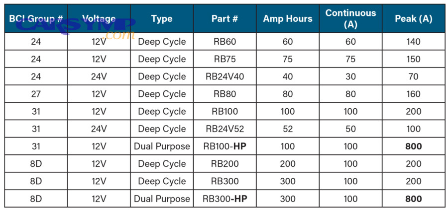 What about cold cranking amps and reserve capacity within the same group?