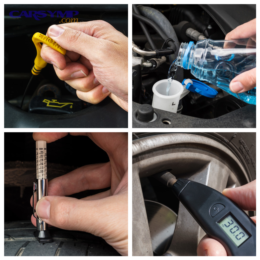 How do you run a 15-minute walk-around road trip car checklist before you load the trunk?