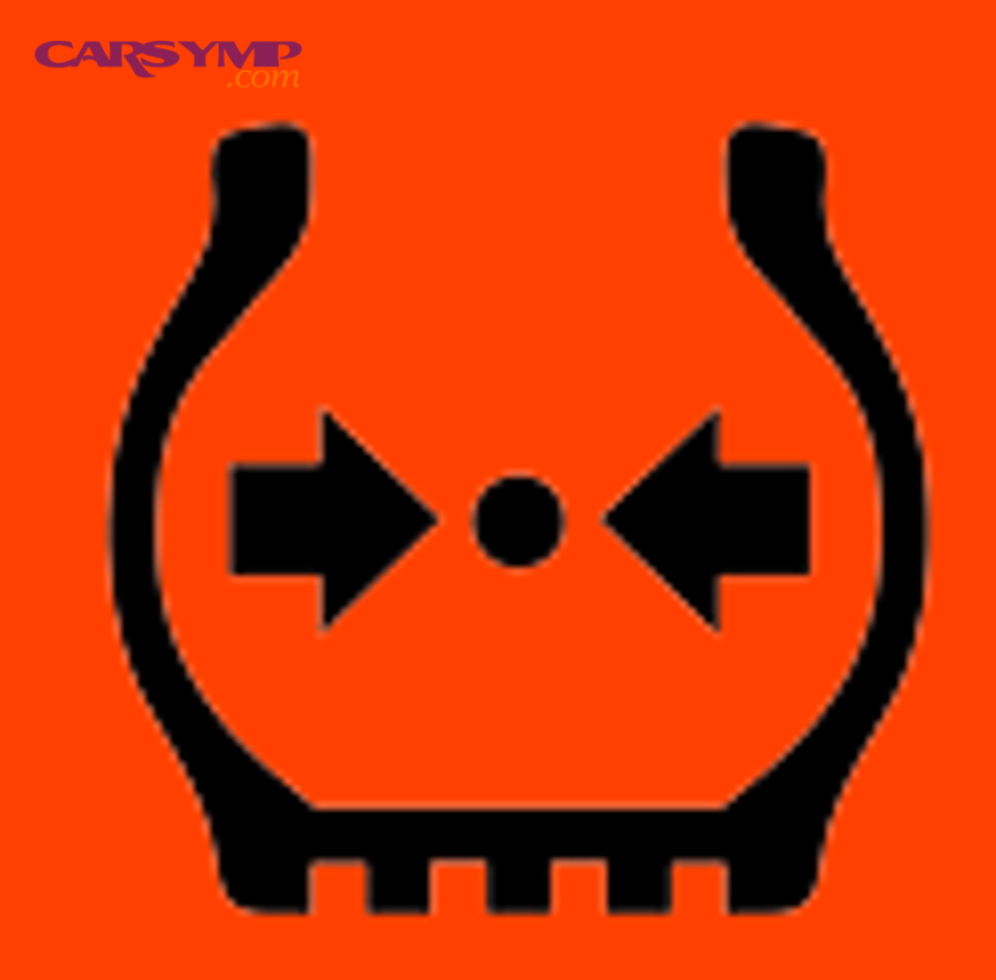 Tire pressure warning light icon (TPMS style)