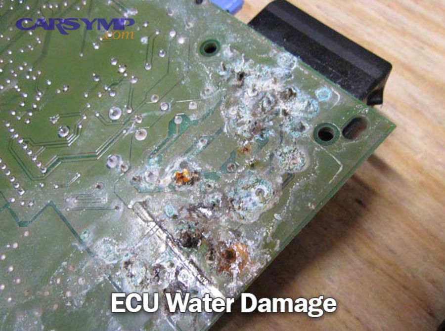 How can you prevent ECU water intrusion and corrosion from coming back after repairs?