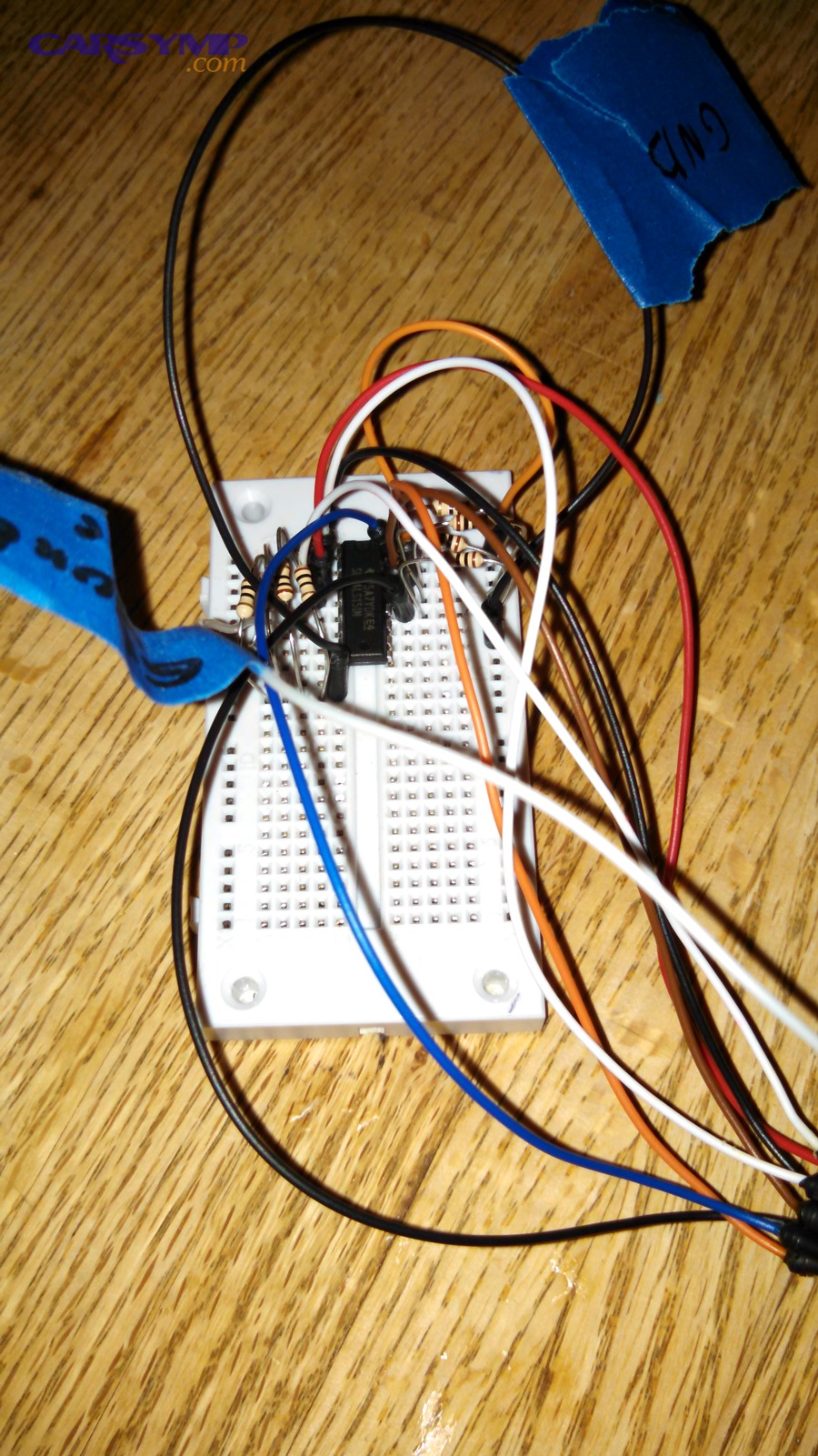 Wiring harness example used to illustrate harness-related faults