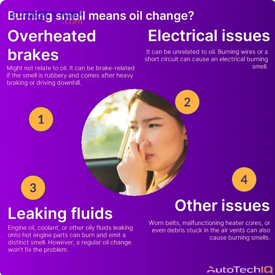 Is a burning oil smell dangerous, and should you keep driving?