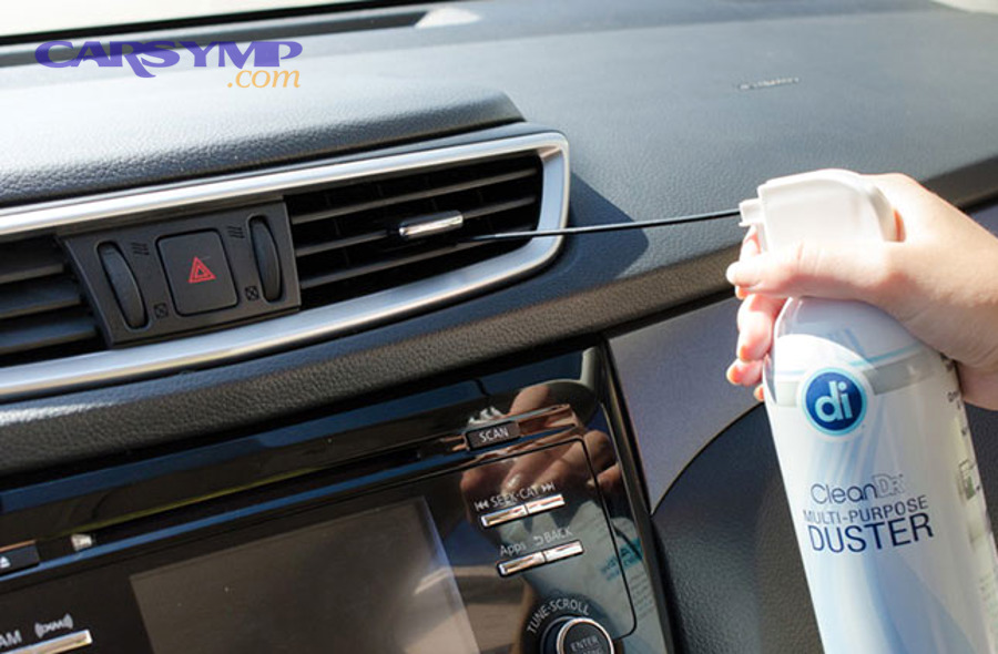 How should you describe the AC odor to a shop for faster diagnosis?