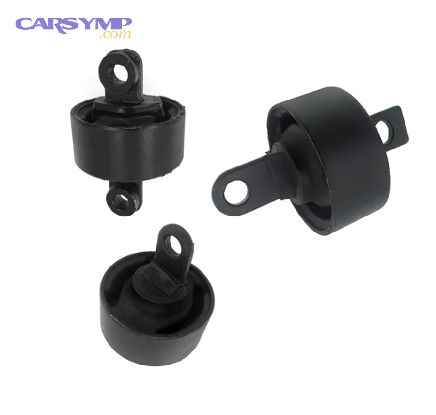 How do heat, chemicals, and weather affect longevity in a polyurethane vs rubber bushing comparison?