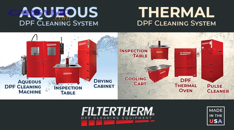 Aqueous vs thermal DPF cleaning system equipment comparison