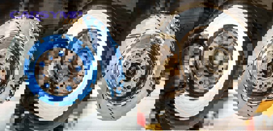 How do front vs rear worn pads sound and behave differently?