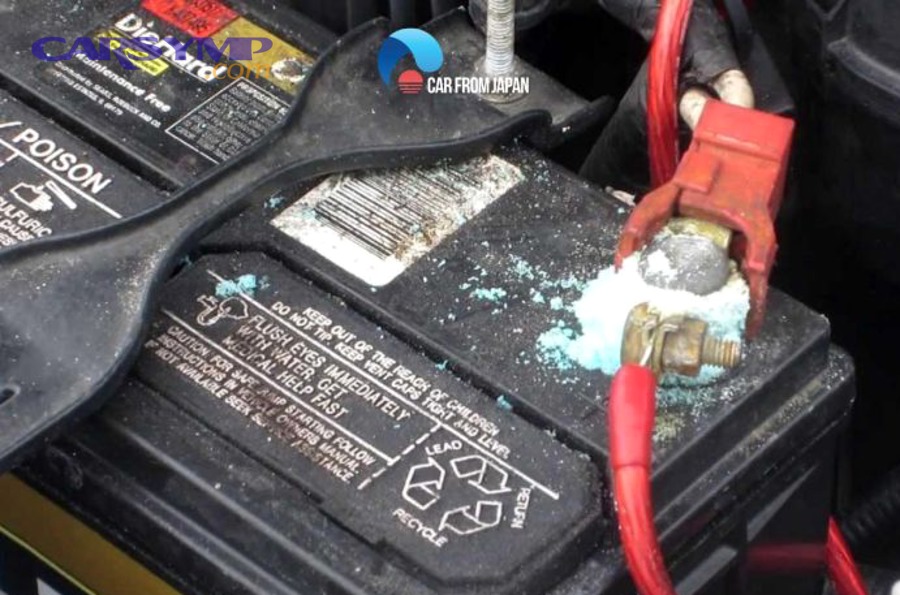 Which visible signs mean a battery cable should be replaced, not cleaned?