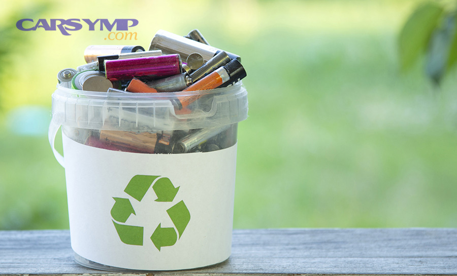 How should you store and prepare batteries before drop-off?