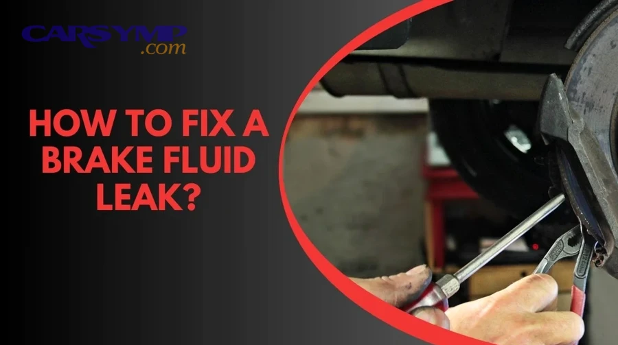 What to do if the brake warning light is on while you suspect a fluid leak?