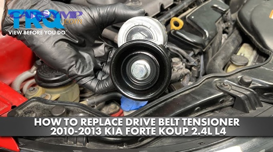 How do you verify correct tension and tracking after the belt is installed?