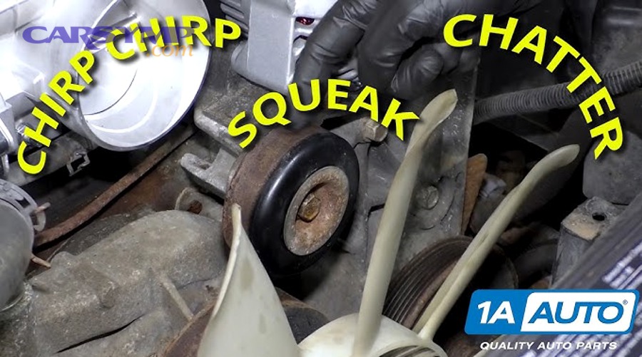 How do you isolate pulley bearing noise with the belt off?