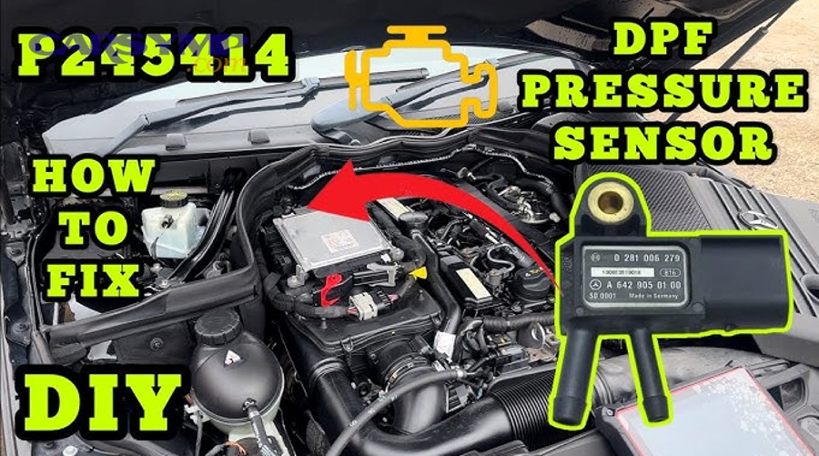 Scan tool used to read DPF differential pressure and live data