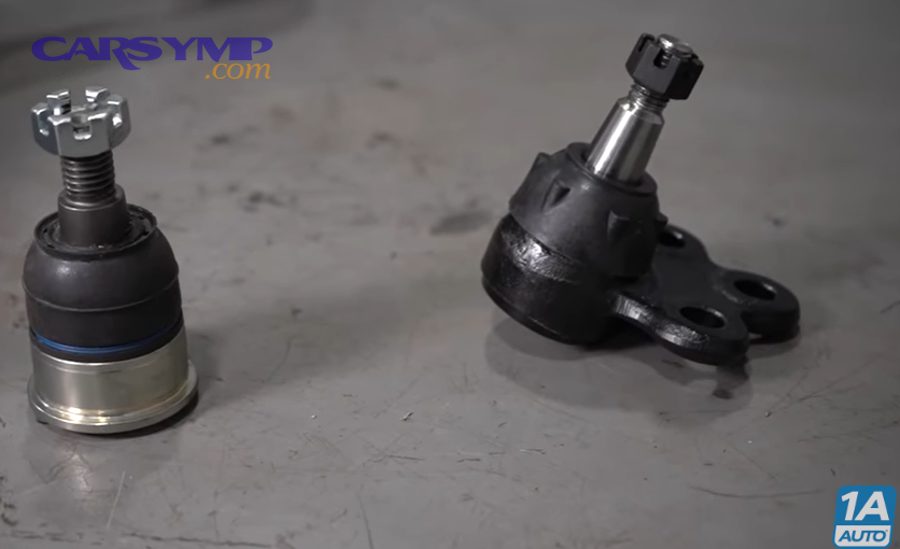 What is a bolt-on ball joint, and how is it secured differently?