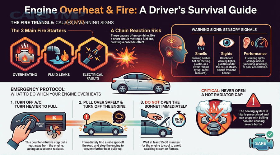Drive or Tow? Determine Safe-to-Drive Risk for an Overheating Engine — Emergency Steps for Drivers
