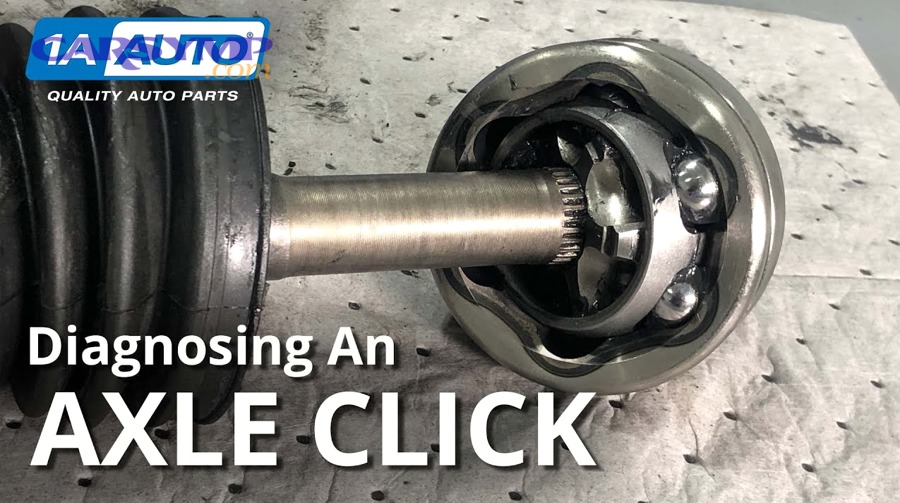 CV axle and joint location under vehicle