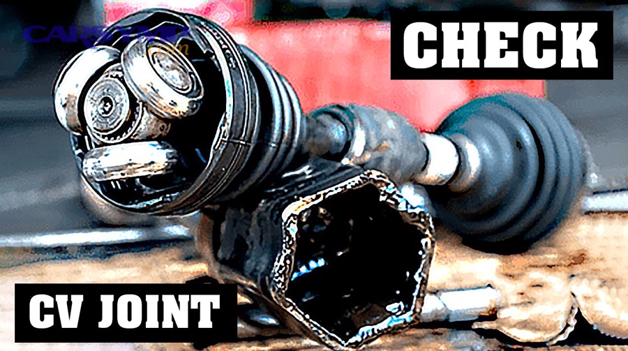 CV joint boot inspection with grease leak