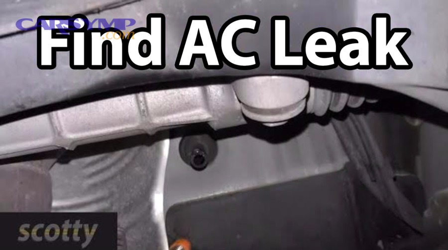 Which AC leak points are most common on compact cars and sedans?
