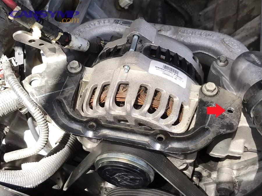 What causes grinding, rattling, or chirping near the alternator?