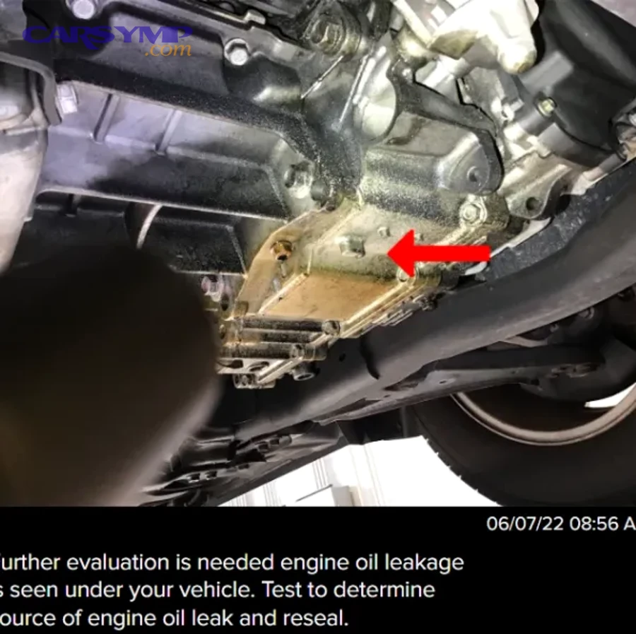 Which top-of-engine leaks commonly drip onto hot exhaust parts?