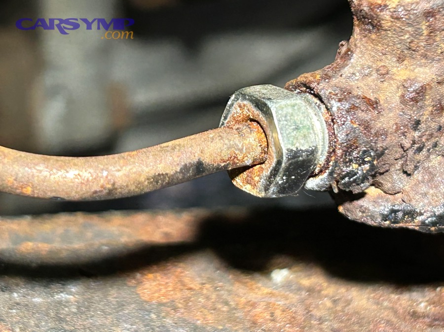 Should you replace a corroded brake line immediately, or can it be repaired/treated?
