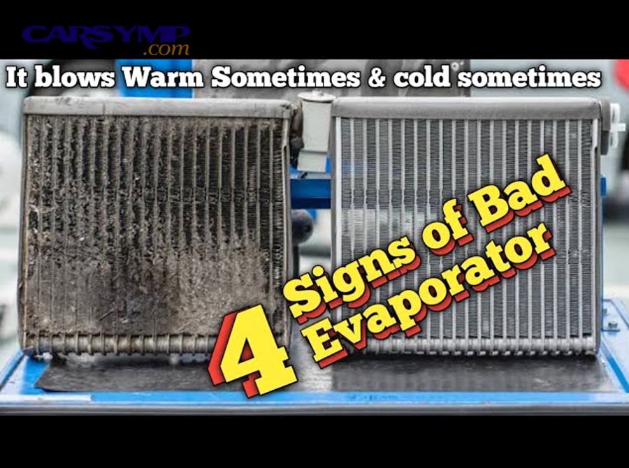 Which in-cabin symptoms most strongly suggest an evaporator leak?