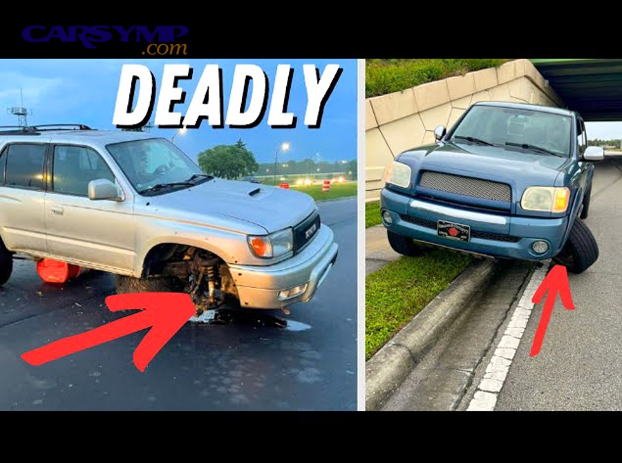 How does ball joint wear create uneven tire wear and alignment drift?