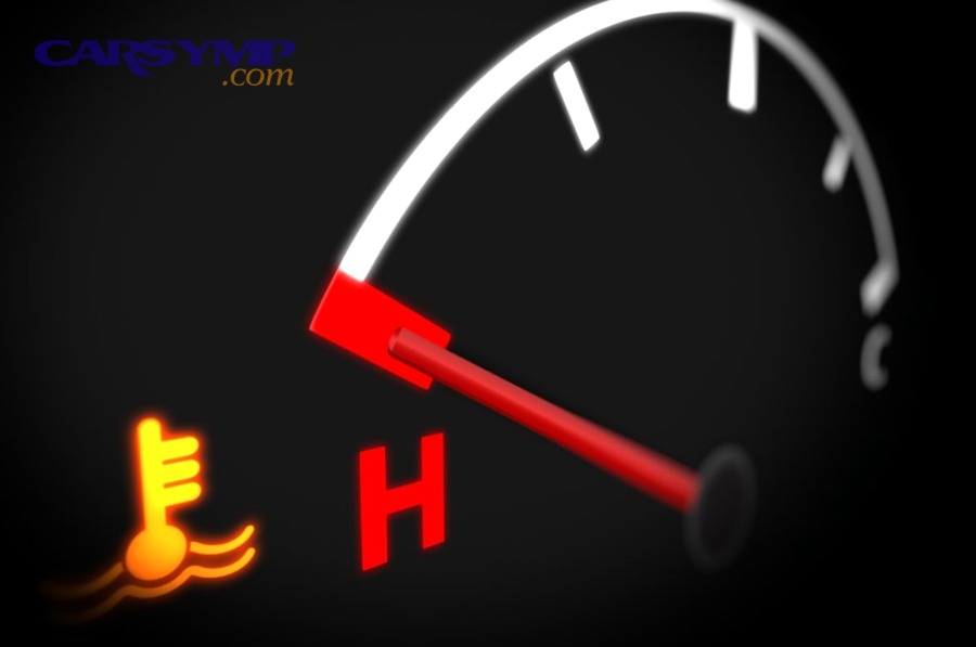 Dashboard coolant temperature gauge display example